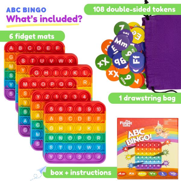 Imagem de Jogo ABC Bingo Fidget Mats The Fidget Game para crianças de 3 anos ou mais