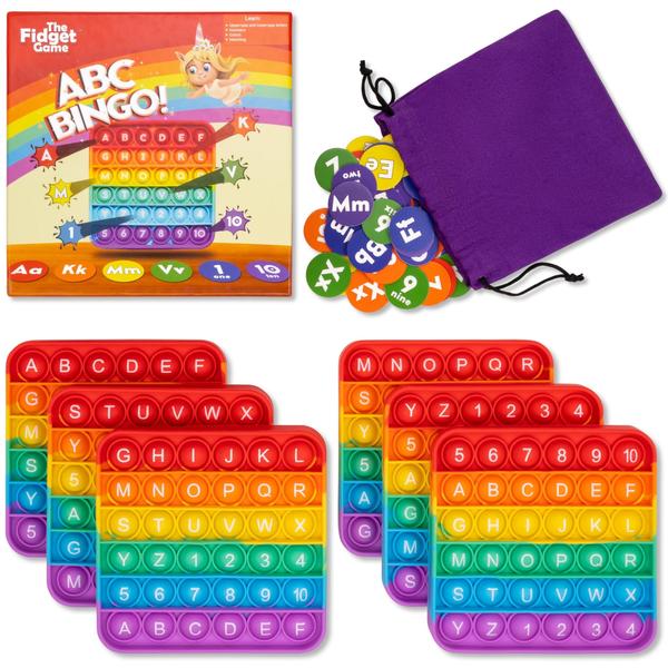 Imagem de Jogo ABC Bingo Fidget Mats The Fidget Game para crianças de 3 anos ou mais