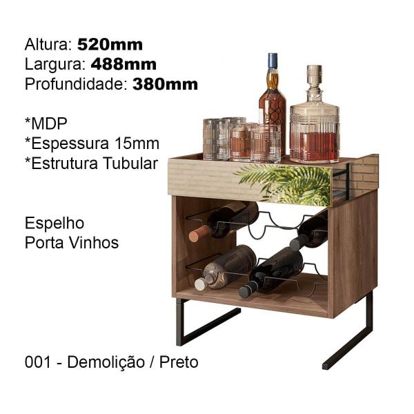 Jogo Adega Para 6 Garrafas e Mesa De Centro Aurora - ÉdeCasaMóveis - EDECASAMOVEIS Imagem de Jogo Adega Para 6 Garrafas e Mesa De Centro Aurora - ÉdeCasaMóveis