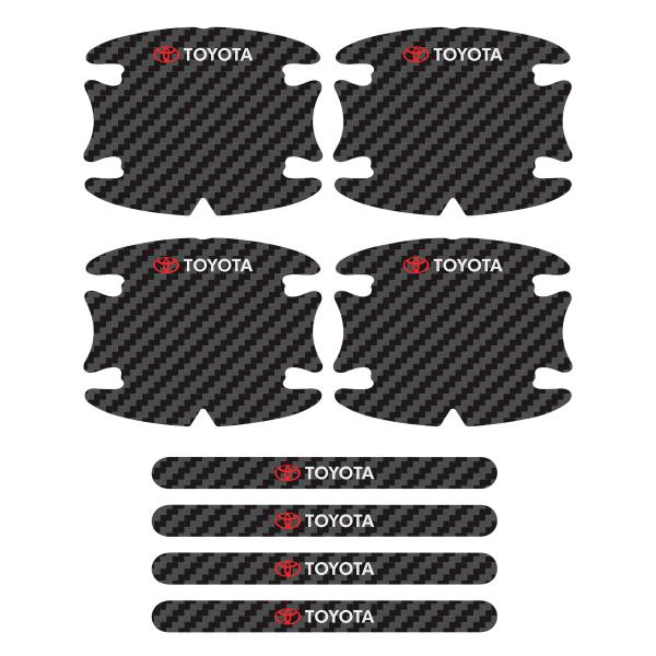 Jogo Adesivos Protetor de Maçaneta Decorativo Carbono - SPORTINOX Imagem de Jogo Adesivos Protetor de Maçaneta Decorativo Carbono