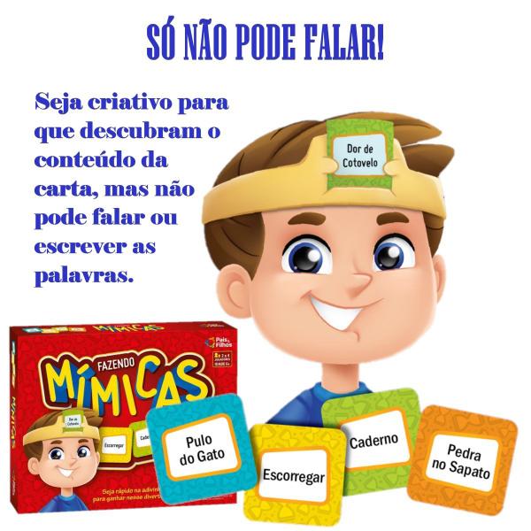 Imagem de Jogo Adivinhação Fazendo Mímicas 216 Cartas Infantil Adulto