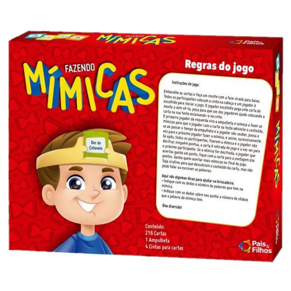 Imagem de Jogo Adivinhação Fazendo Mímicas 216 Cartas Infantil Adulto