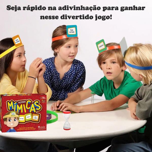 Imagem de Jogo Adivinhação Fazendo Mímicas 216 Cartas Infantil Adulto