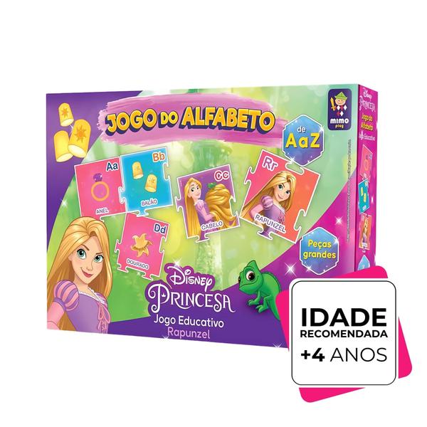 Imagem de Jogo Alfabeto Educativo Princesas Disney Rapunzel 26 Peças Mimo Toys - 2018