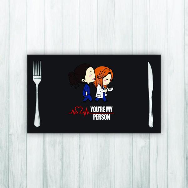 Jogo Americano 2 Un Retangular Neoprene Greys Anatomy You are Preto - Criative Gifts Imagem de Jogo Americano 2 Un Retangular Neoprene Greys Anatomy You are Preto