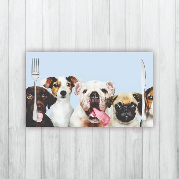 Imagem de Jogo Americano 4 Un Retangular Neoprene Dogs