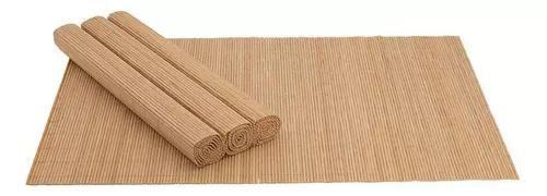 Imagem de Jogo Americano Bambu Cru Com 4 Unidades - Cor Natural