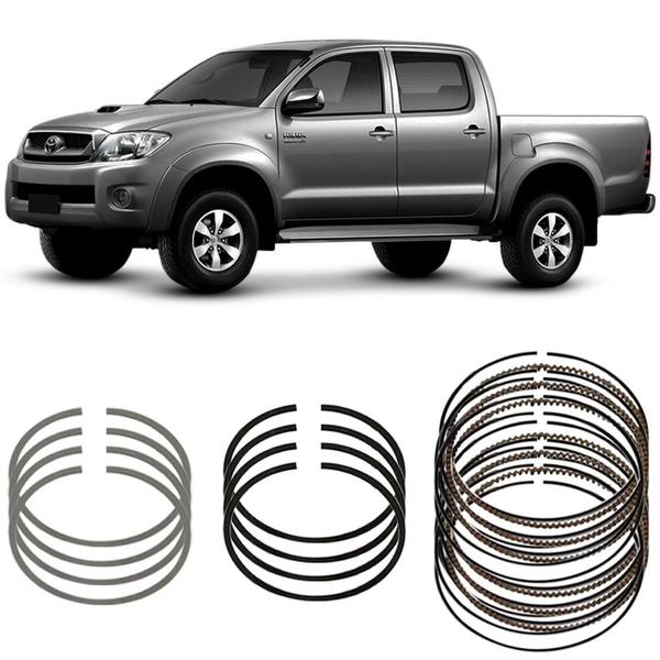 Imagem de Jogo Anel Segmento Std Toytota Hilux 2.5 2008 2009 2010 2011