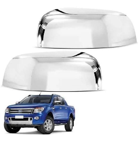 Imagem de Jogo Aplique Capa Cromada Retrovisor Ford Ranger 2013