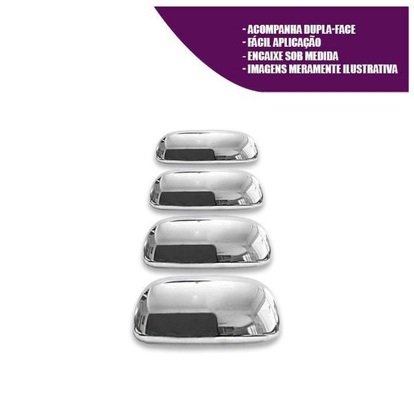 Jogo Aplique Cromado Maçaneta Externa Ford Escort 1997 a 2004 Fiesta Sedan e Street 1996 a 2001 4P - Shekparts Imagem de Jogo Aplique Cromado Maçaneta Externa Ford Escort 1997 a 2004 Fiesta Sedan e Street 1996 a 2001 4P