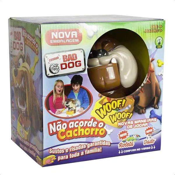 Imagem de Jogo Bad Dog Não Acorde o Cachorro Roube Seus Ossos Plástico +De 3 Anos Brinquedo Polibrinq - 2334