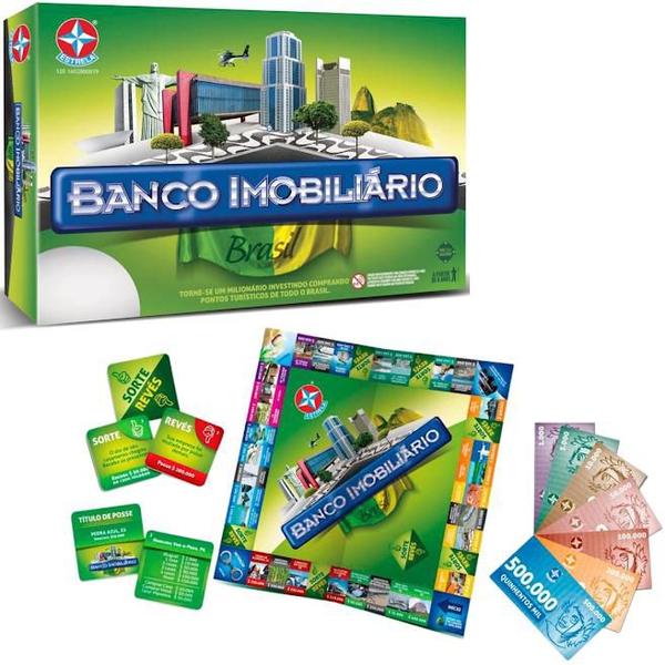 Jogo Banco Imobiliário Brasil Brinquedos Estrela Imagem de Jogo Banco Imobiliário Brasil Brinquedos Estrela