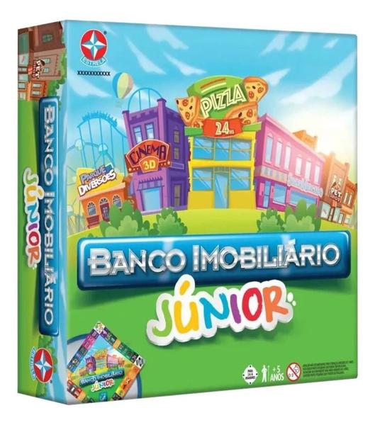 Imagem de Jogo Banco Imobiliário Junior Estrela Educativo Divertido