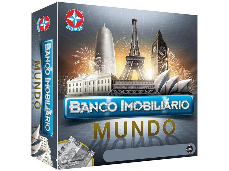 Jogo Banco Imobiliário Mundo Tabuleiro - Estrela Imagem de Jogo Banco Imobiliário Mundo Tabuleiro - Estrela