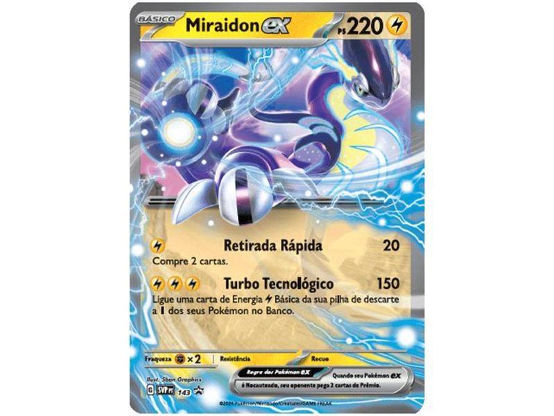 Imagem de Jogo Baralho Victini e Miraidon Estampas Ilustradas Deck Batalha Ex Pokémon 60 Cartas