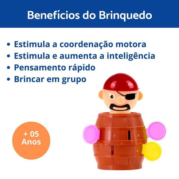 Imagem de Jogo Barril De Pirata Pequeno 10x4,5cm Art Brink