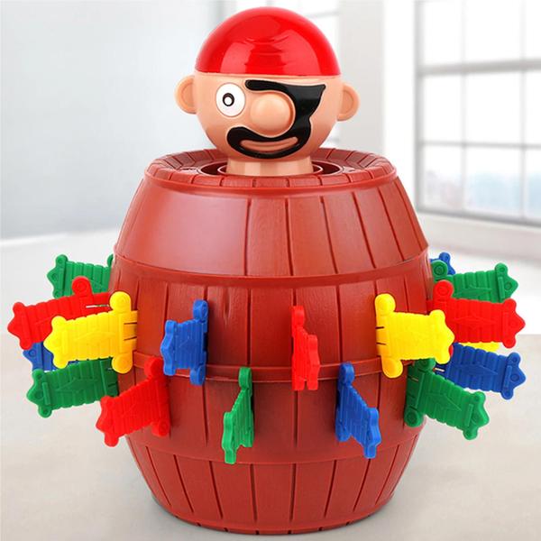 Imagem de Jogo Barril Pula Pirata Criança Infantil Espadinha de Brinquedo