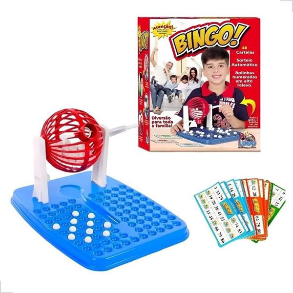Jogo Bingo Infantil 48 Cartelas Brinquedo Globo Bolinhas - Lugo Brinquedos Imagem de Jogo Bingo Infantil 48 Cartelas Brinquedo Globo Bolinhas