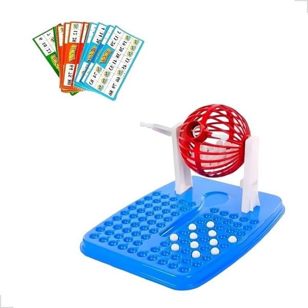 Jogo Bingo Infantil 48 Cartelas Brinquedo Globo Bolinhas - Lugo Brinquedos Imagem de Jogo Bingo Infantil 48 Cartelas Brinquedo Globo Bolinhas