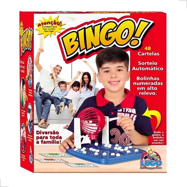 Jogo Bingo Infantil 48 Cartelas Brinquedo Globo Bolinhas - Lugo Brinquedos Imagem de Jogo Bingo Infantil 48 Cartelas Brinquedo Globo Bolinhas