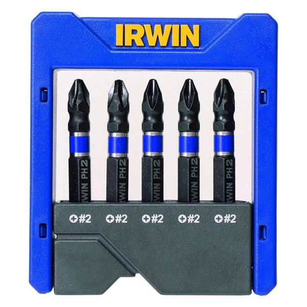 Imagem de Jogo Bits De Impacto Parafusadeira Ph2 Com Imã Irwin Power Bit 5pcs 49mm Alto Impacto 1865325 Magnético Imantado