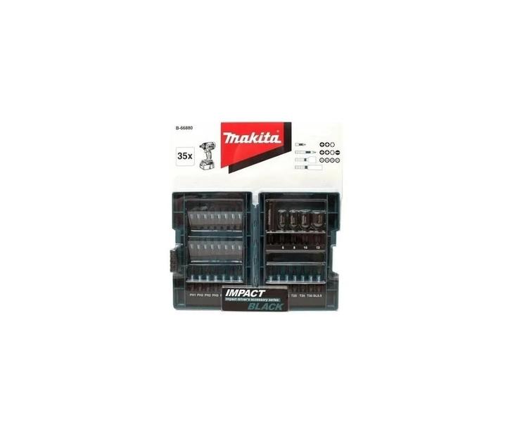 Imagem de Jogo Bits E Soquetes Impact Black 35 Peças Makita B-66880