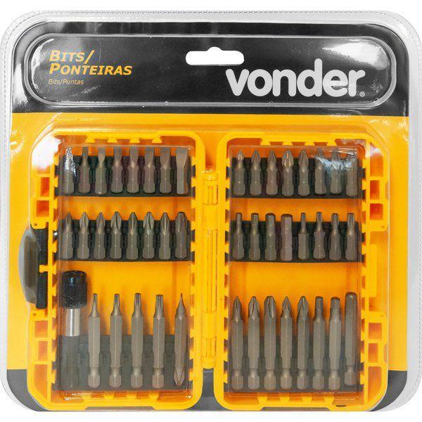 Imagem de Jogo bits/ponteiras crv c/ 46 pcs enc 1/4" vonder 3538000460