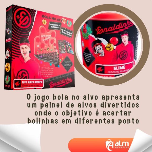 Jogo Bola No Alvo Gelastica Super Desafio Enaldinho Youtuber SLIME - Toys Lab Imagem de Jogo Bola No Alvo Gelastica Super Desafio Enaldinho Youtuber SLIME