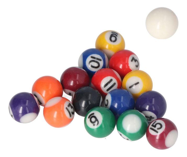 Imagem de Jogo Bolas De Bilhar Sinuca Numeradas 38mm Snooker Infantil