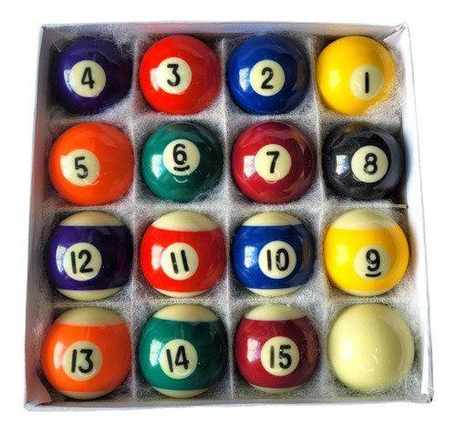 Imagem de Jogo Bolas De Bilhar Sinuca Numeradas 38mm Snooker Infantil