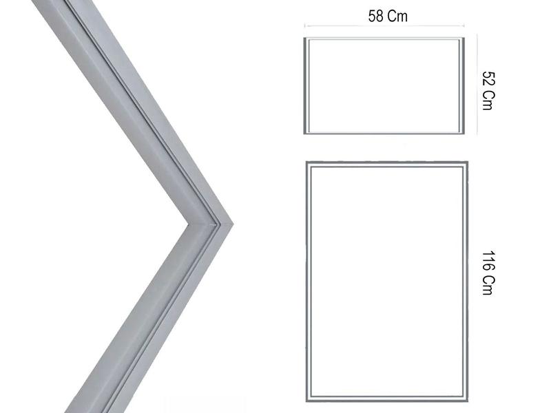 Jogo Borracha Geladeira Electrolux Tf42 Tf42s Porta E Freezer 58x52 58x116 - ILPEA Imagem de Jogo Borracha Geladeira Electrolux Tf42 Tf42s Porta E Freezer 58x52 58x116
