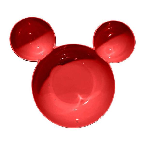 Imagem de Jogo Bowl Petisqueira Orelha Mickey e Prato Raso Melamina 20cm - Tuut