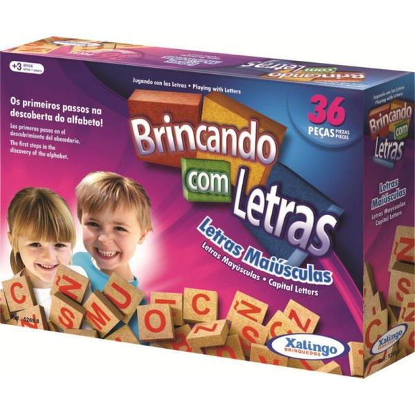 Jogo Brincando com Letras 36 peças 5269.8 - Xalingo Imagem de Jogo Brincando com Letras 36 peças 5269.8 - Xalingo