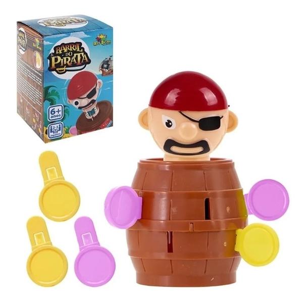 Imagem de Jogo Brinquedo Infantil Mini Barril Pula Pirata Diversão