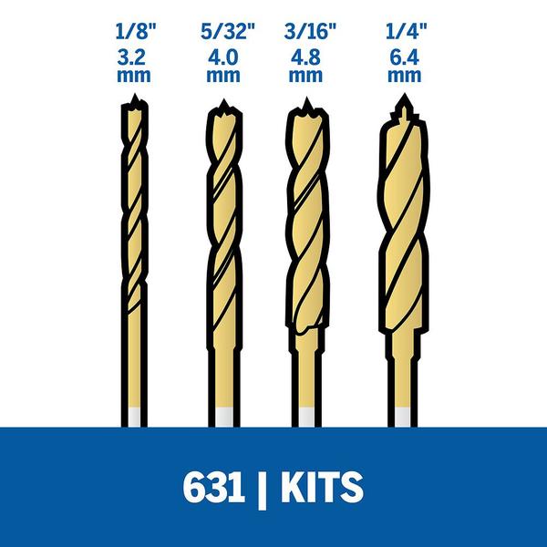 Imagem de Jogo Brocas 4 Peças Dremel 631 - 26150631AA