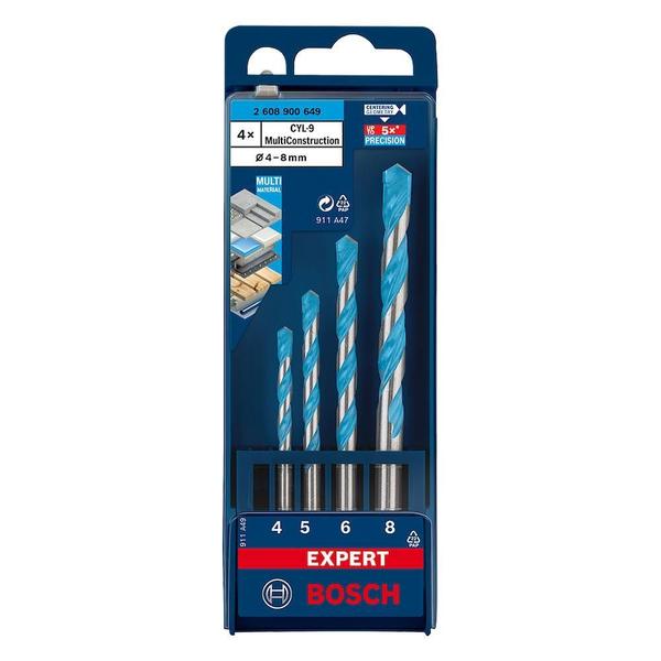 Imagem de Jogo Brocas Expert Cyl-9 Multmaterial 4-5-6-8 Mm Bosch