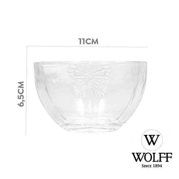 Imagem de Jogo c/ 4 Bowl de Vidro Borboleta Butterfly Cor Transparente Wolff 11X6,5cm