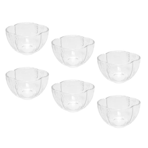 Imagem de Jogo c/ 6 Bowl de Vidro Borboleta Butterfly Cor Transparente Wolff 11X6,5cm