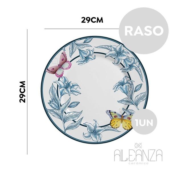 Imagem de Jogo c/6 Prato Raso Azul Blue Garden Alleanza 29cm 2ª Linha