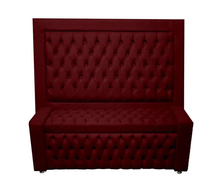 Imagem de Jogo cabeceira e recamier baú para cama box casal queen 1.58 - Suede - Sv Decor