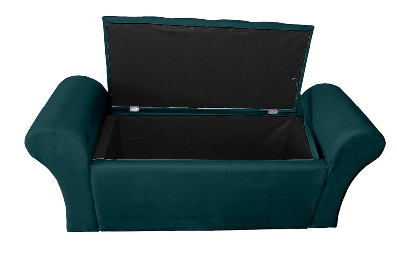 Imagem de Jogo Cabeceira + Recamier Baú Luxo Com Botões Cristal Para Cama Box Casal Padrão 1.38 - Suede - Sv Decor