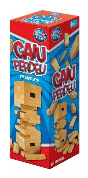 Imagem de Jogo Caiu Perdeu Jenga Torre De Madeira 54 Pçs Pais & Filhos