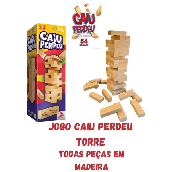 Imagem de jogo caiu perdeu madeira Brinquedo Torre Equilíbrio o mais divertido jogo blocos de montar ajuda no raciocínio 