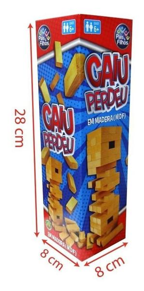 Imagem de Jogo Caiu Perdeu Torre 54 Peças Jenga Madeira Brincadeira