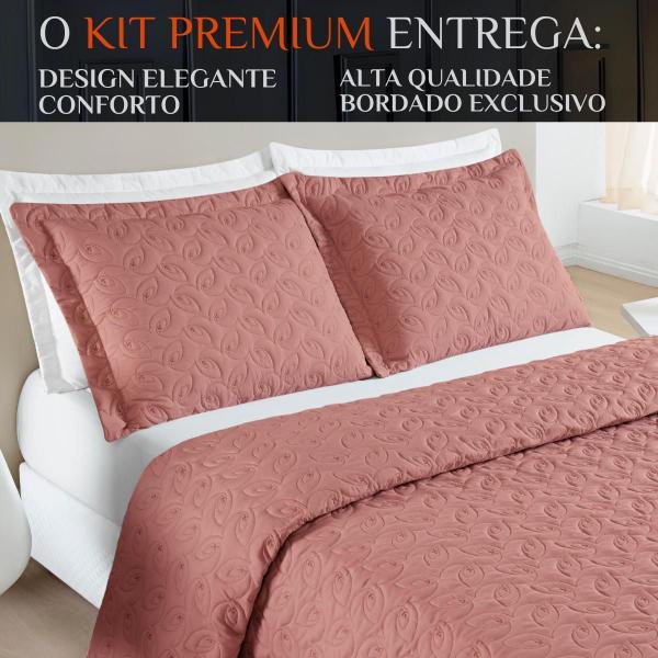 Imagem de Jogo Cama Casal Queen Size Agata Bordado 200 Fios Super