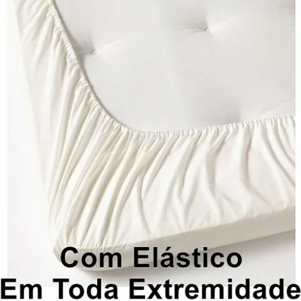 Imagem de Jogo Cama Lençol Casa Scarpa Paris Queen Percal 180 Fios Algodão Lese Bordada 4 Peças - Branco