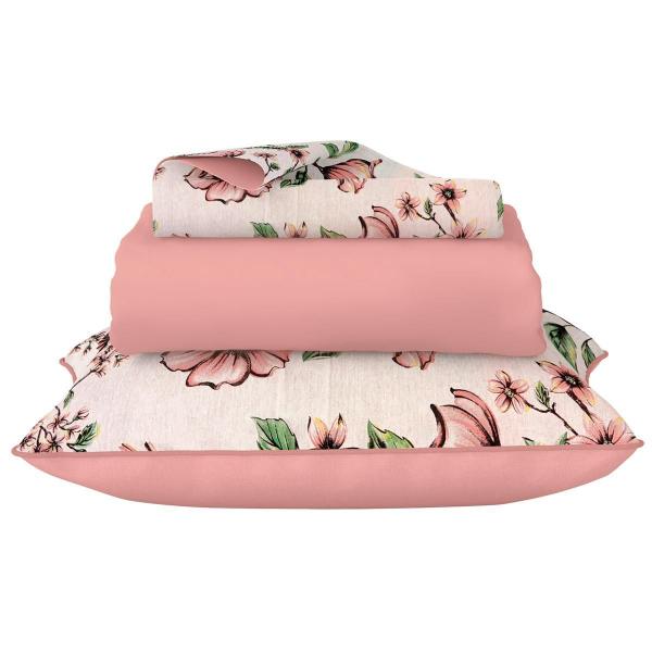 Jogo Cama Lençol Casal Rosa Claro 100% Algodão 3Pçs 120 Fios - Dicaza Imagem de Jogo Cama Lençol Casal Rosa Claro 100% Algodão 3Pçs 120 Fios