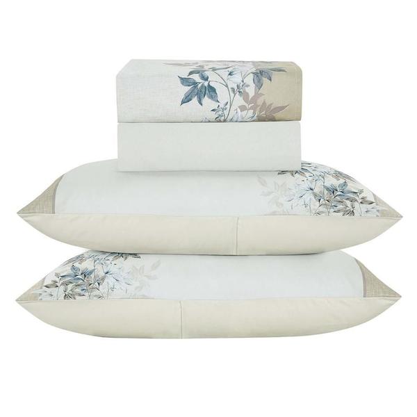 Jogo Cama Lençol Queen Bouquet Percal 300 Fios 4 Peças Palha - Casa Show Enxovais Jogo Cama Lençol Queen Bouquet Percal 300 Fios 4 Peças Palha - Casa Show Enxovais