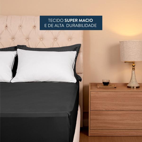 Imagem de Jogo. Cama Linea C/ Vivo King 03 Pcs Poliester Casa paulinha