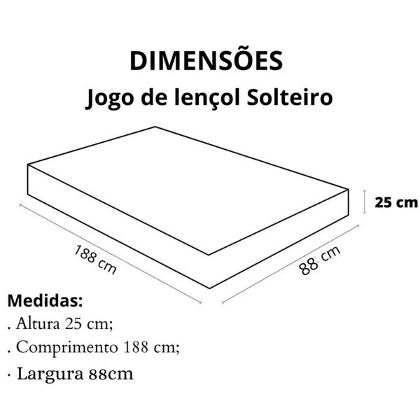 Imagem de Jogo Cama Malha 100% Algodão Linha Comfort Solteiro Sul Brasil